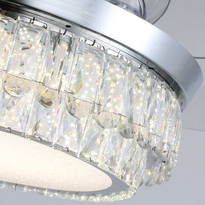 Windora Celestia 42" Crystal Chandelier DC Ceiling Fan w/ 3CCT Dimmable LED