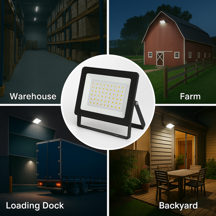 Verta LED Slim Panel Flood Light 50W 100W 150W Outdoor Security Garden Shed Light IP65 Waterproof