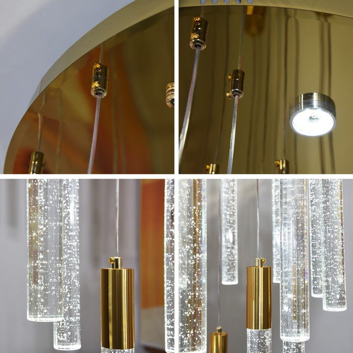 Aroha 30-Head Spiral Crystal Chandelier – Tri-Colour