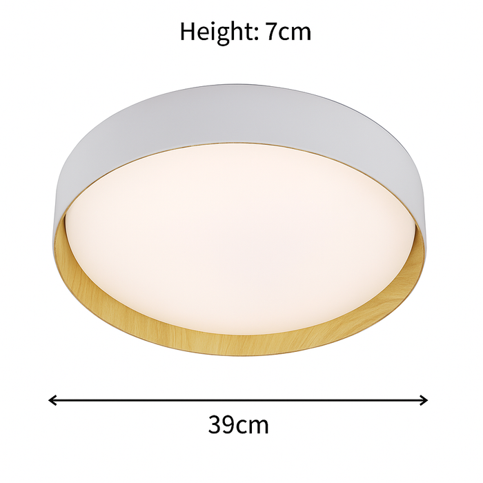 Astria 36W Tri-Colour Dimmable Ceiling Oyster Light