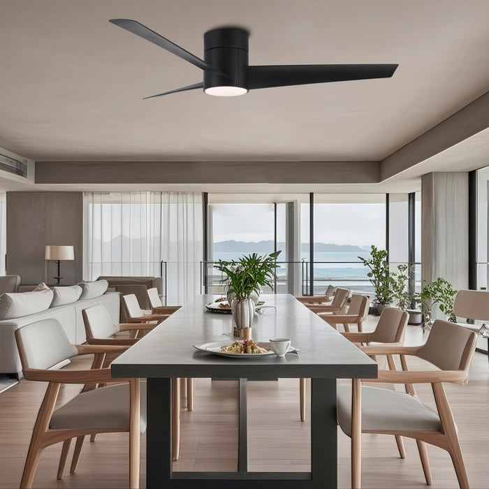 Windora Axis 52" Low Profile DC Ceiling Fan with 3CCT LED Dimmable Light