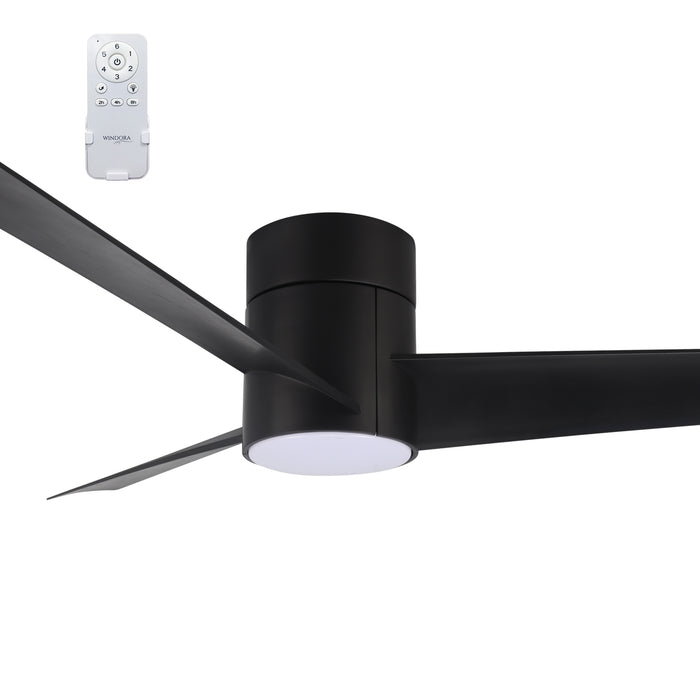 Windora Axis 52" Low Profile DC Ceiling Fan with 3CCT LED Dimmable Light