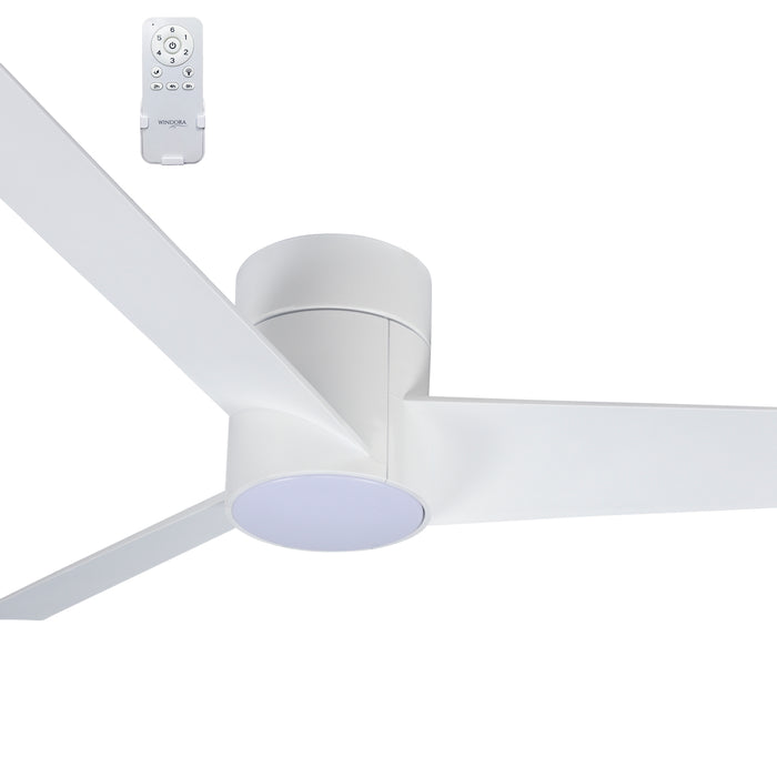 Windora Axis 52" Low Profile DC Ceiling Fan with 3CCT LED Dimmable Light