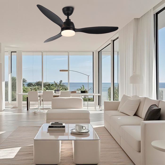 Windora Zephyr 52" Modern DC Ceiling Fan with 3CCT LED Dimmable Light