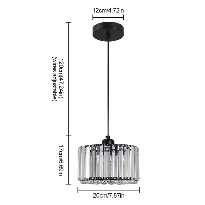 Aria Crystal Pendant Light – 3CCT E27 Ceiling Fixture Rose Gold/Black