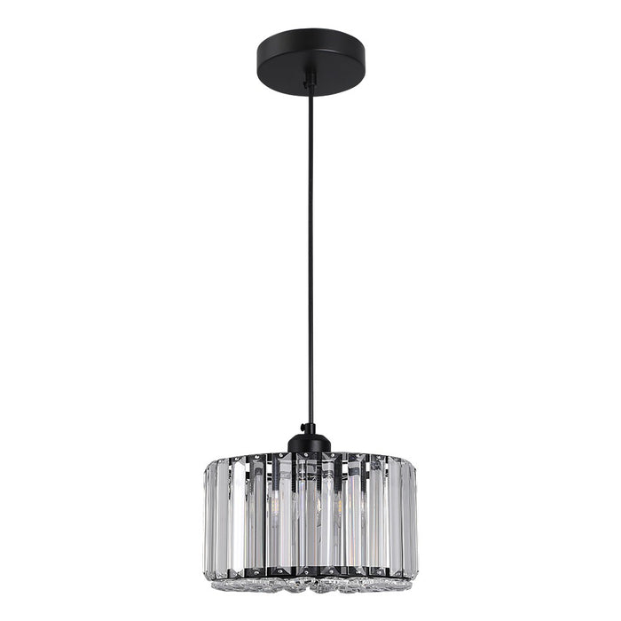 Aria Crystal Pendant Light – 3CCT E27 Ceiling Fixture Rose Gold/Black
