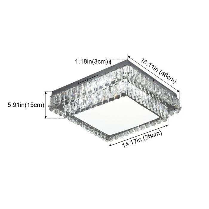 Cyrilla 60W Tri-Colour Dimmable Crystal Chandelier