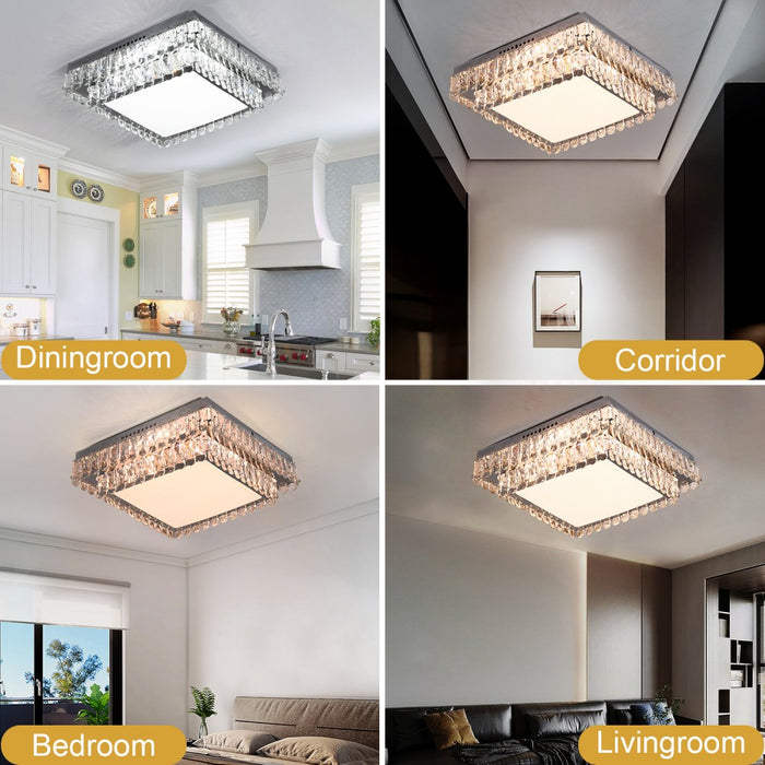 Cyrilla 60W Tri-Colour Dimmable Crystal Chandelier