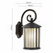 Barcelona exterior wall sconce lantern with frosted glass, matte black, IP44