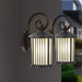Barcelona exterior wall sconce lantern with frosted glass, matte black, IP44