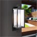 Toledo rectangular exterior wall lantern, matte black, IP54