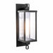 Toledo rectangular exterior wall lantern, matte black, IP54