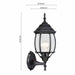 Madrid exterior wall sconce lantern with clear glass, matte black, IP44