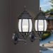 Madrid exterior wall sconce lantern with clear glass, matte black, IP44