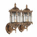 Venice antique bronze exterior wall lights, IP54, pack of 2