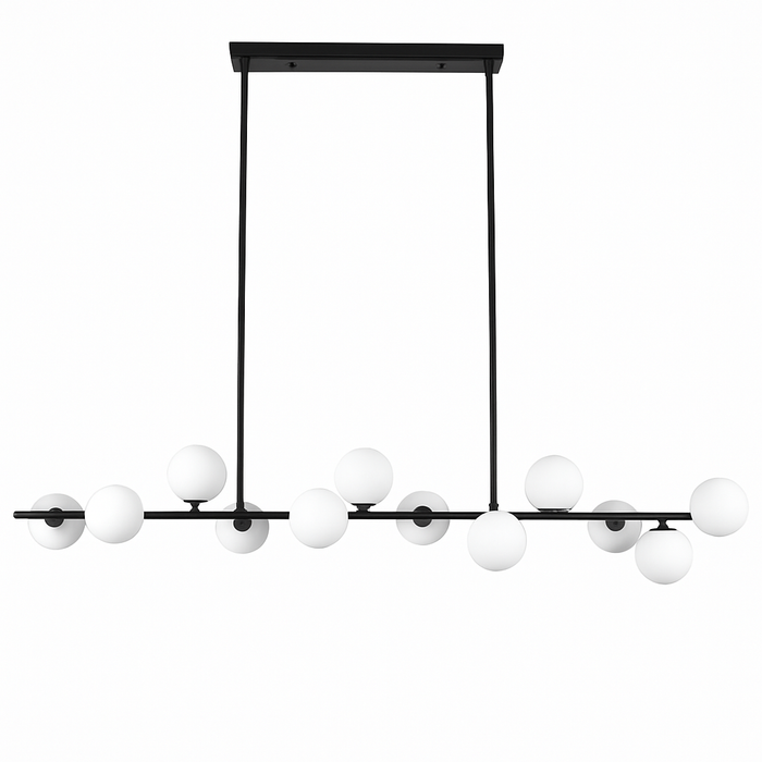 Mid-Century 15 Globe Linear Pendant 1.5m Gold/Black
