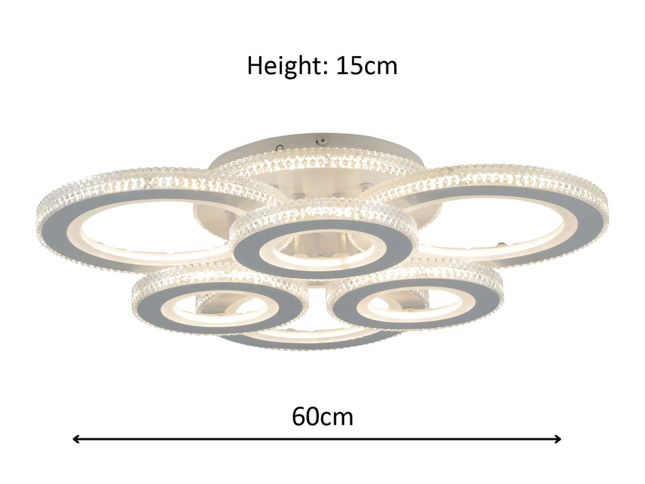 Haloa 98W Tri-Colour Dimmable Ceiling Chandelier