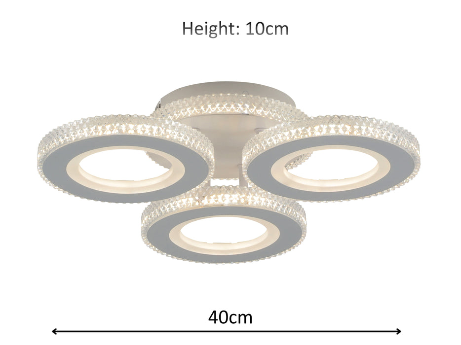 Lira 50W Tri-Colour Dimmable Ceiling Light
