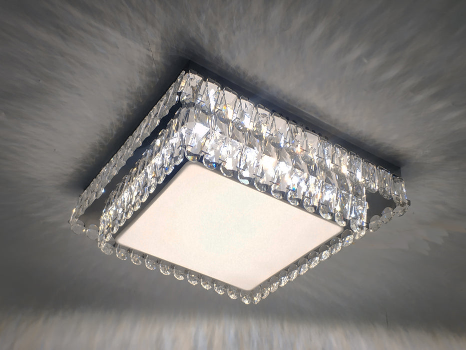 36W Tri-Colour Dimmable Crystal Chandelier