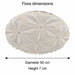 Fiora dimension diagram showing the fitting diameter and height