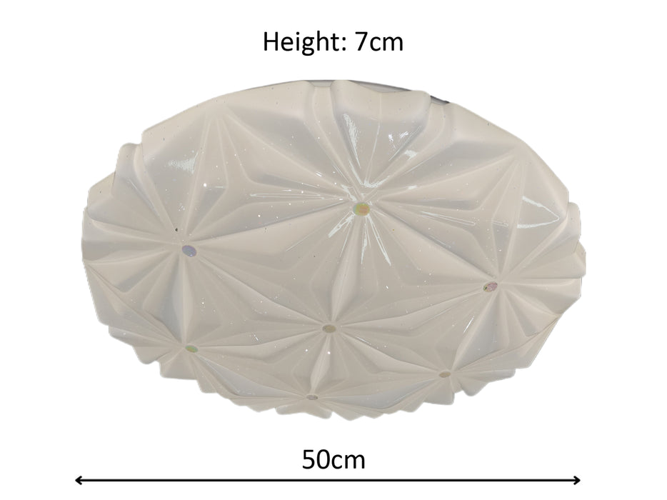 36W Tri-Colour Dimmable Ceiling Oyster Round Light