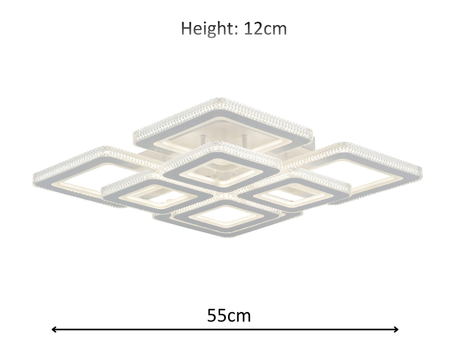 Polaris 128W Tri-Colour Dimmable Ceiling Light