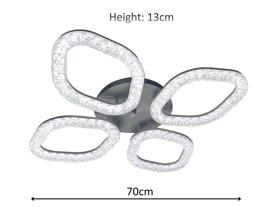 Astra 40W Tri-Colour Dimmable Ceiling Chandelier