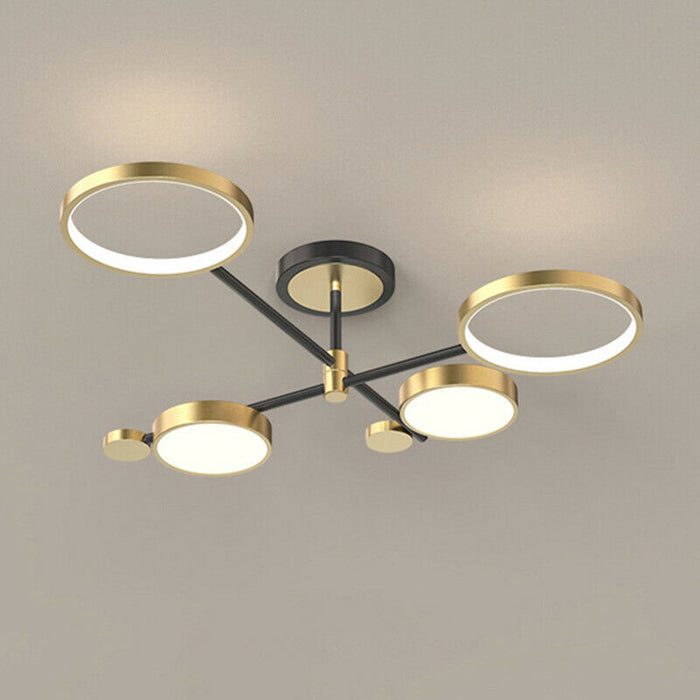 Svela 4/6 Ring Nordic Semi-Flush Ceiling Light 3CCT