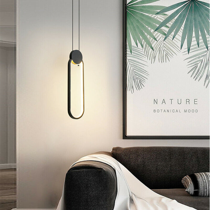 LED Black Nordic Style Pendant Light 3000K