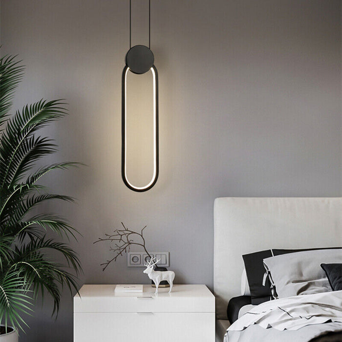LED Black Nordic Style Pendant Light 3000K