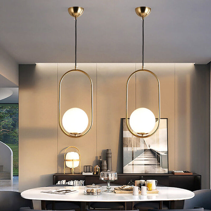 Aalto Brass Globe Pendant Light