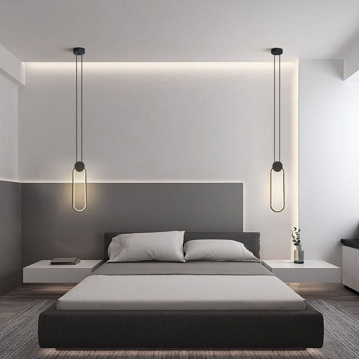 LED Black Nordic Style Pendant Light 3000K