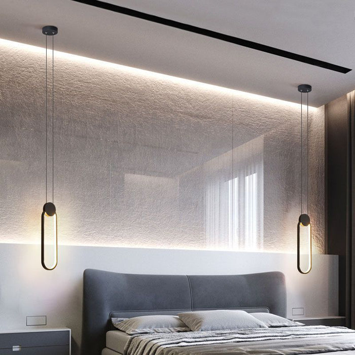 LED Black Nordic Style Pendant Light 3000K