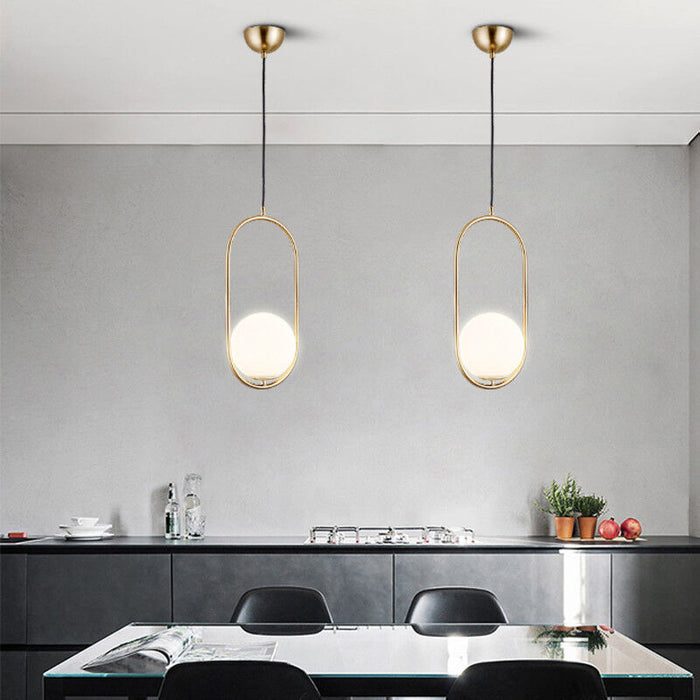 Aalto Brass Globe Pendant Light