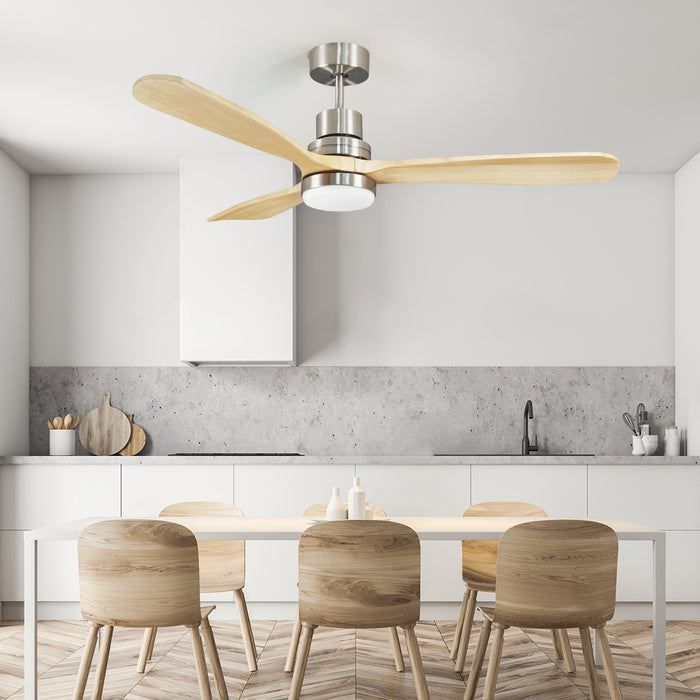 52'' Ceiling Fan DC Motor With LED Light Remote Timer