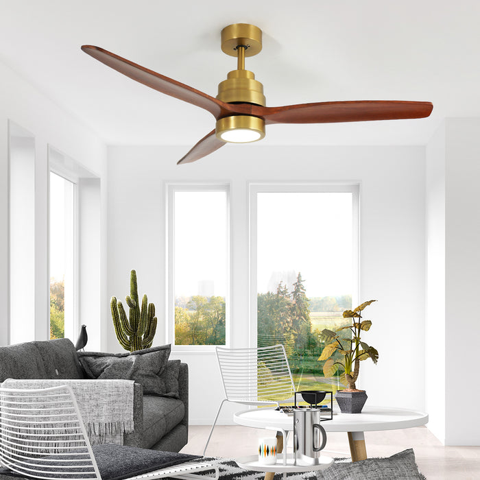 52'' Ceiling Fan DC Motor With LED Light Remote Timer