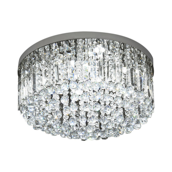 Lucienne 45W Tri-Colour Crystal Flush Mount Ceiling Chandelier – 50cm