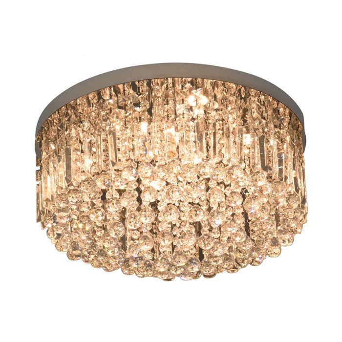 Lucienne 45W Tri-Colour Crystal Flush Mount Ceiling Chandelier – 50cm