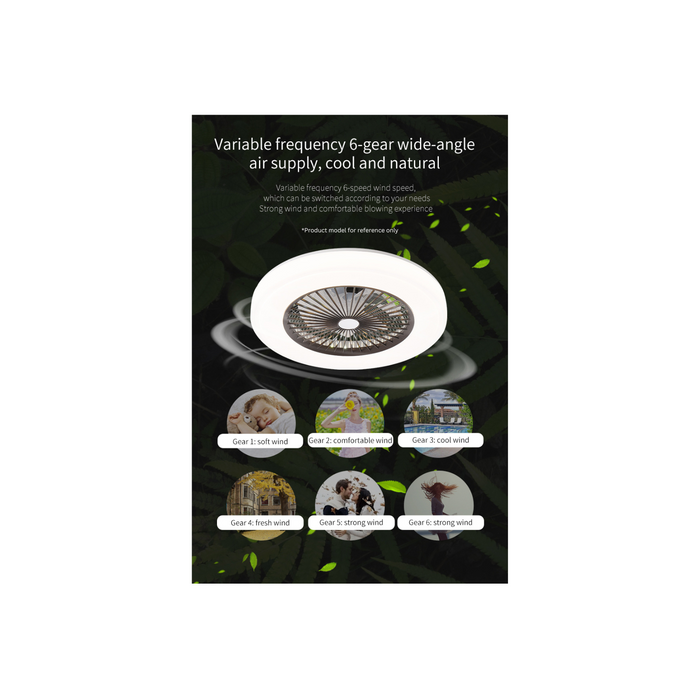 DC Ceiling Fan with Tri-Colour Dimmable LED Light