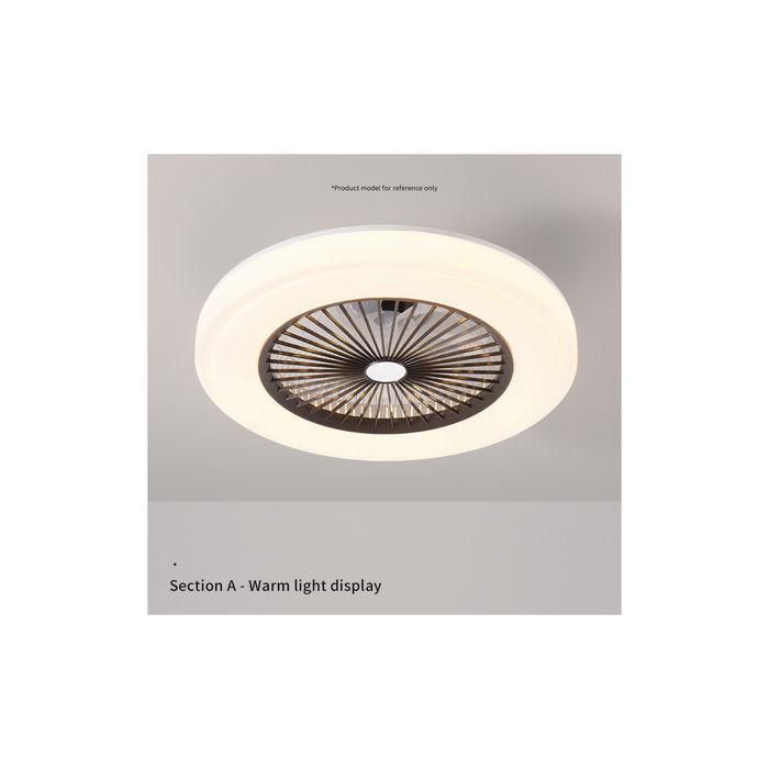 DC Ceiling Fan with Tri-Colour Dimmable LED Light
