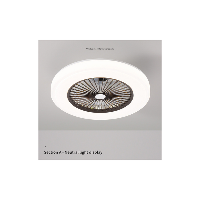 DC Ceiling Fan with Tri-Colour Dimmable LED Light