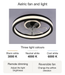 Aelric ceiling fan and light with 3000 K, 4000 K and 6000 K light options, remote dimming and reversible fan operation.