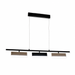 Berlin linear pendant with three rectangular light heads on a white background