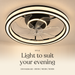 Nyla dimmable LED fan light with 3000K, 4000K and 6000K light colours