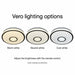 Vero warm white, neutral white and cool white lighting examples with remote brightness control