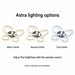 Astra light showing illustrative warm, neutral and cool white settings.