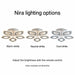 Nira light showing illustrative warm, neutral and cool white settings.