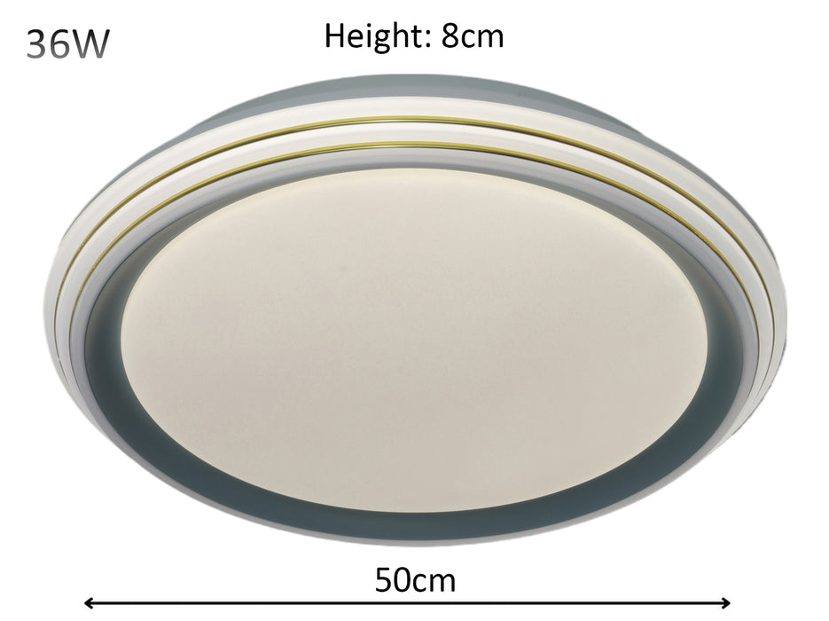 Liora 24W / 36W Tri-Colour Dimmable Ceiling Oyster Light