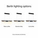 Berlin light showing illustrative warm, neutral and cool white settings.