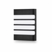 Varo Louvered black wall light, single fitting on a white background.